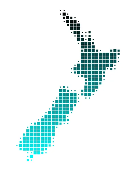 Kaart van Nieuw-Zeeland — Stockfoto