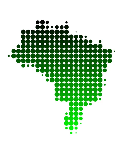 Brezilya Haritası — Stok fotoğraf