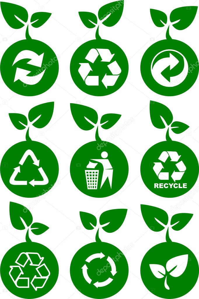 Environment green icons