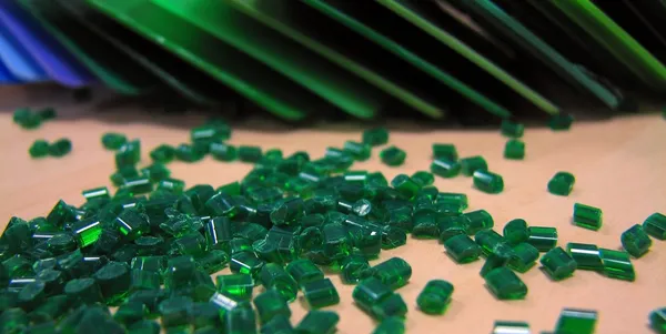 Plásticos verdes — Fotografia de Stock