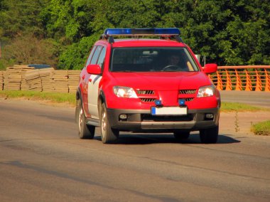 Red security car clipart