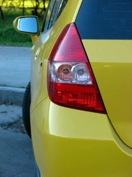 Yellow car back — Stock Photo, Image