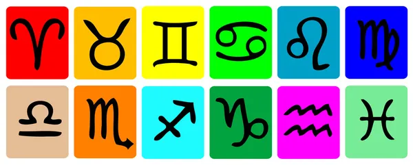 Set di icone zodiacali — Vettoriale Stock