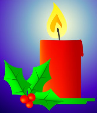 Christmas candle clipart