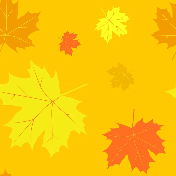 Varrat nélküli mintát, az őszi levelek — Stock Vector