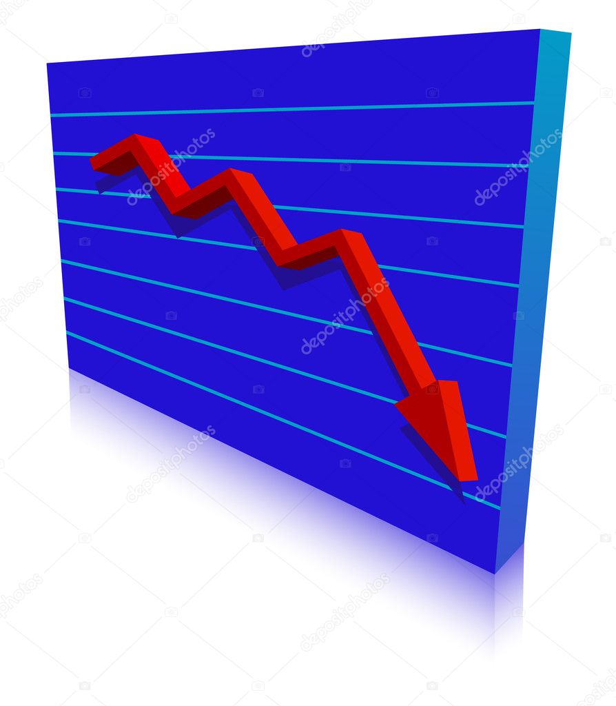 Business Failure graph down arrow