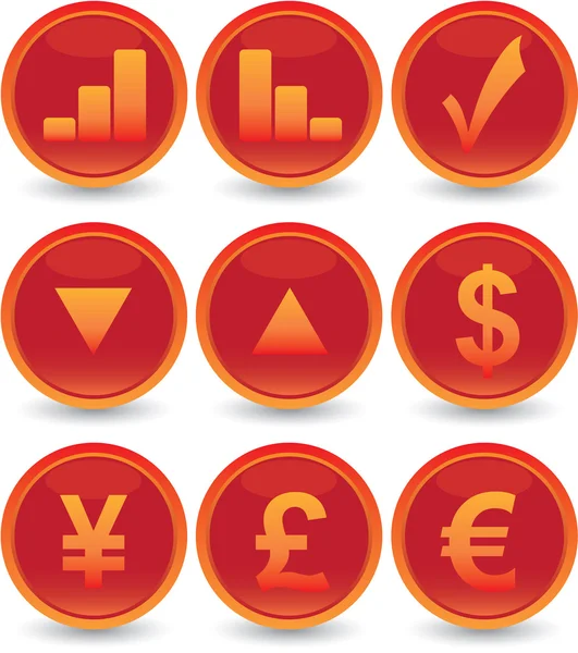 Conjunto de iconos web financiera — Vector de stock