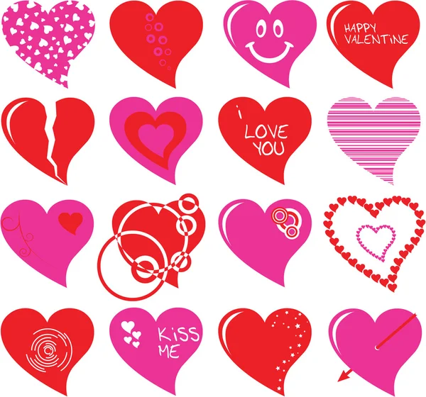 stock vector Heart set