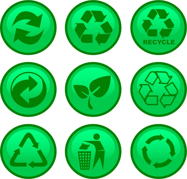 Environnement et recycler les icônes — Image vectorielle