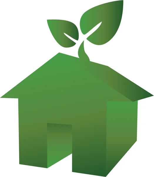 Casa verde —  Vetores de Stock