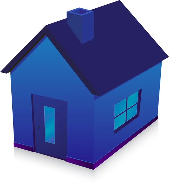 Blue house — Stock Vector