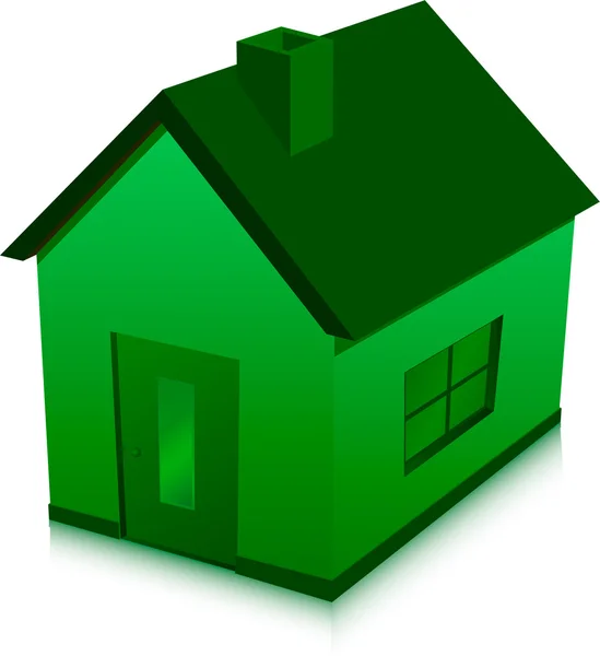 Gröna huset — Stock vektor