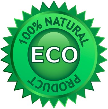 Natural Eco product label clipart