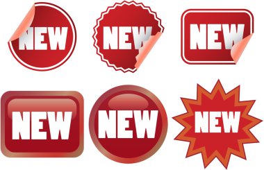 Set of vector New labels clipart