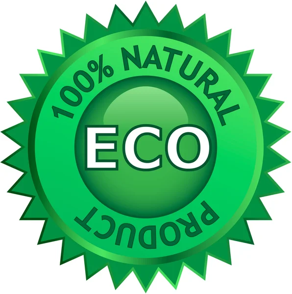 Natural Eco product label — Stock Vector