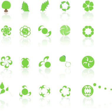 Green elements3 clipart