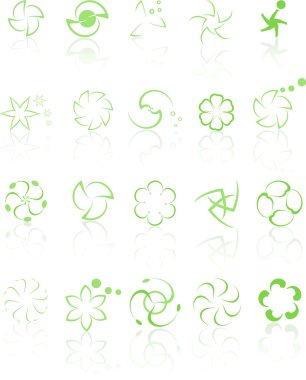 Green elements4 clipart