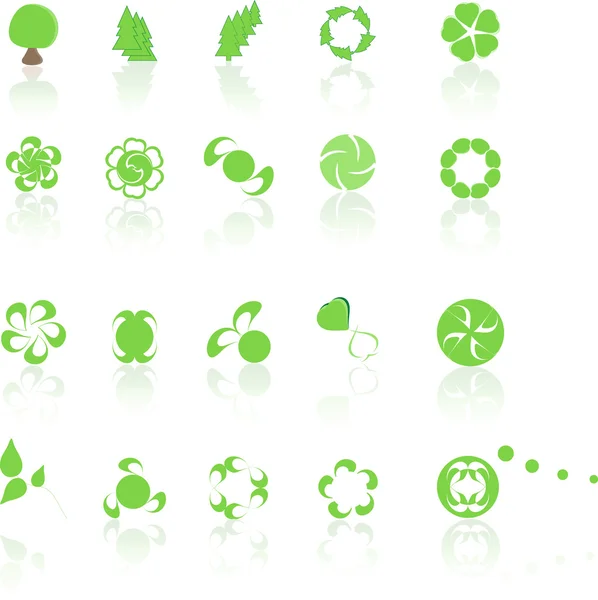 Yeşil elements3 — Stok Vektör