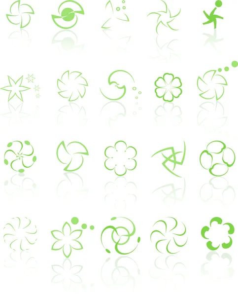 Yeşil elements4 — Stok Vektör