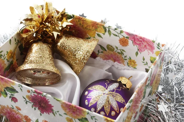 Christmas speelgoed in een box2 — Stockfoto