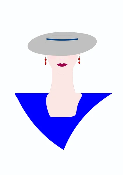 The lady in a hat — Stock Vector