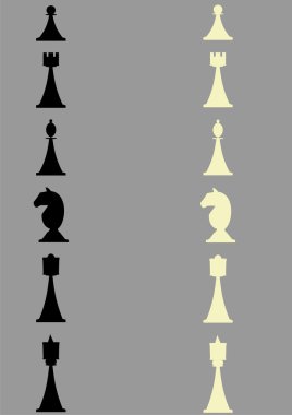 Contour of a chess figure clipart