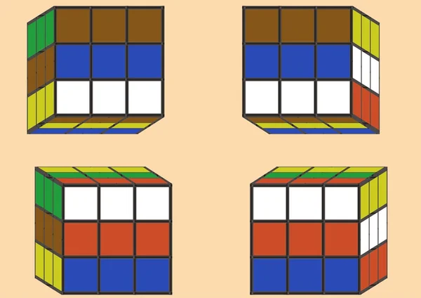 Children's cube for game — Stock Vector