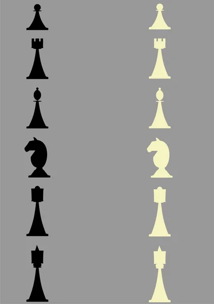 Stock vector Contour of a chess figure