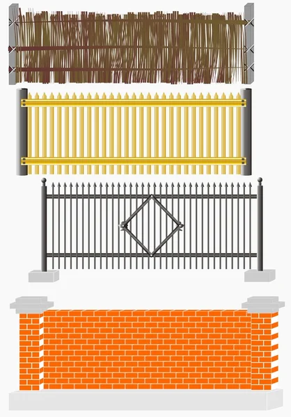 Fence versions — Stock Vector