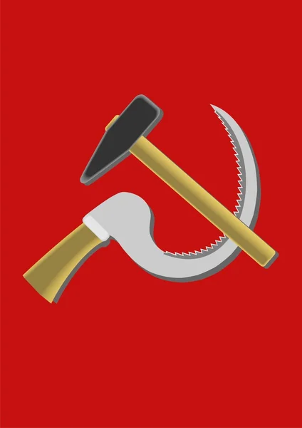 Sickle and hammer — Stock Vector