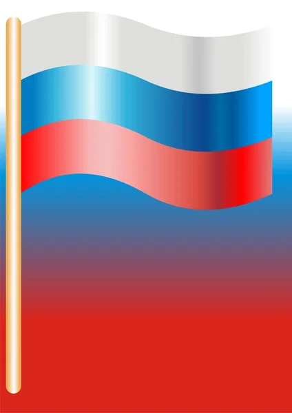 Nationale vlag van Rusland. — Stockvector