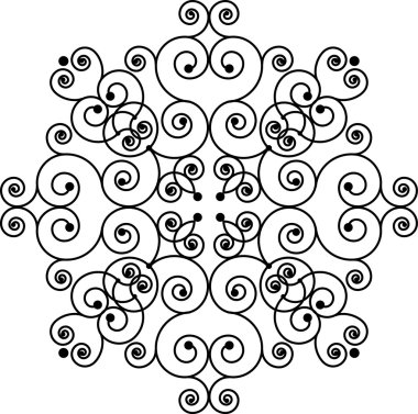 Swirly pattern (cross) clipart