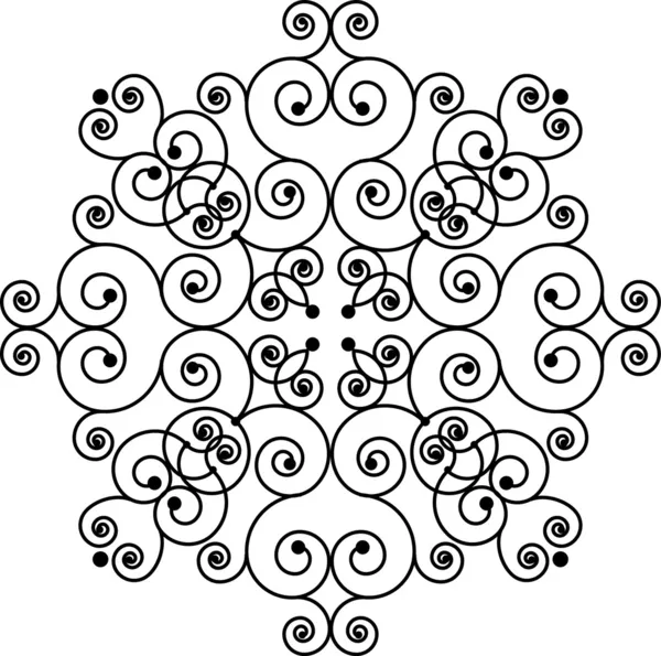 Swirly mönster (cross) — Stock vektor