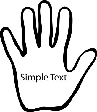 Hand imprint clipart