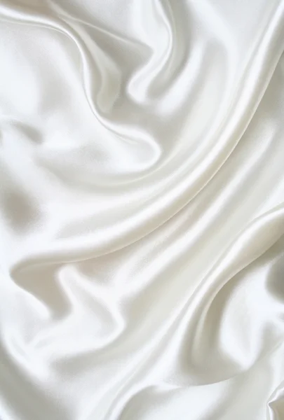 Smooth elegant white silk as background Stock Photo