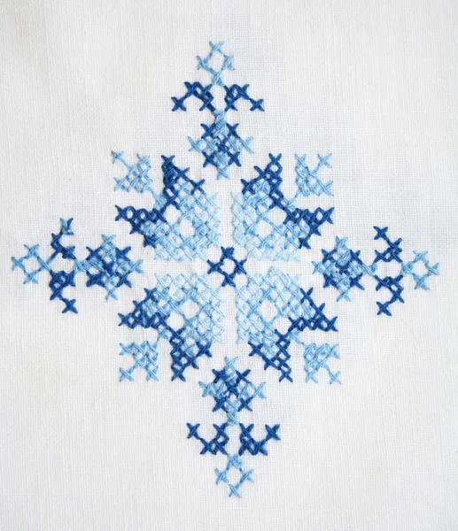 Superfície têxtil com bordado como backg — Fotografia de Stock