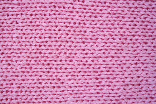 Ροζ πλεκτό φόντο με υφή — Φωτογραφία Αρχείου