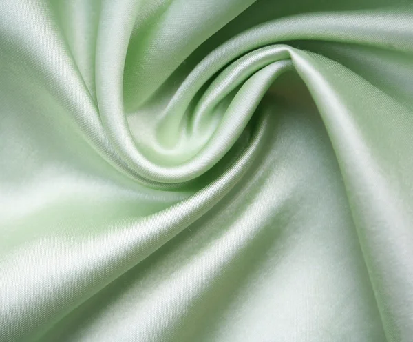 Smooth elegant green silk as background — Stock Photo, Image
