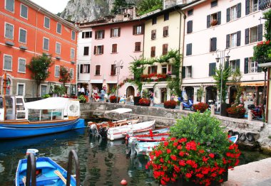 Italy. Lake Garda. Gargnano town clipart