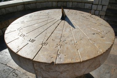 Spain. Tarragona. Ancient sundial clipart