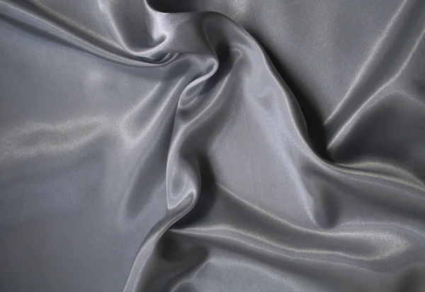 Slät elegant silvrig grå silke som back — Stockfoto