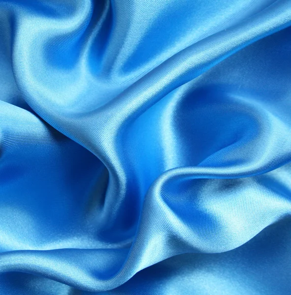 Soie bleue élégante lisse comme fond — Photo