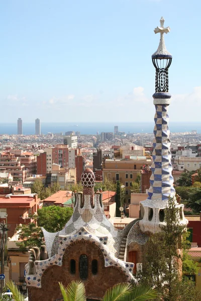 Spain. Barcelona city. Building by Gaudi — Stock Photo, Image