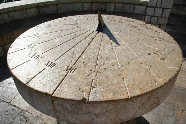 Spain. Tarragona. Ancient sundial — стокове фото