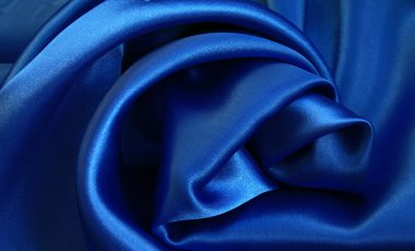 Smooth elegant blue silk as background clipart