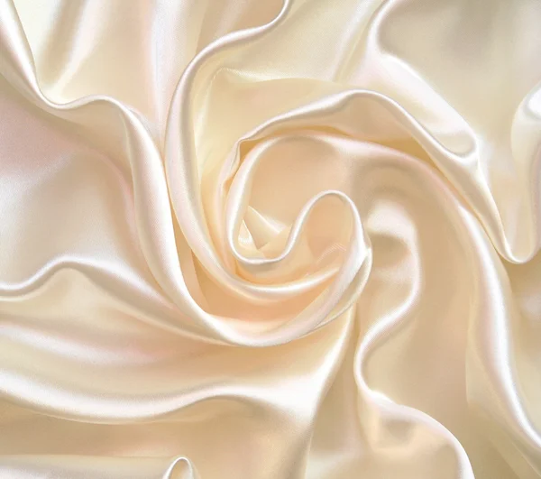 Smooth elegant white silk can use as bac — Stock Photo, Image