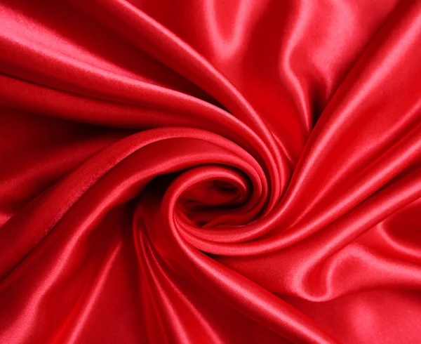 光滑的红色丝绸作为背景 — 图库照片