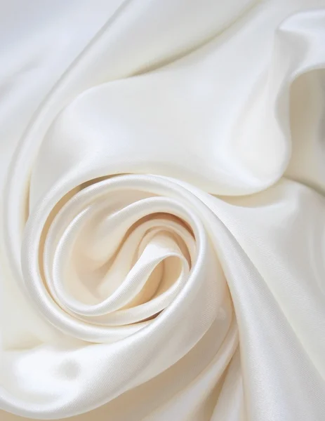 Sima elegáns fehér selyem, mint esküvő bac — Stock Fotó