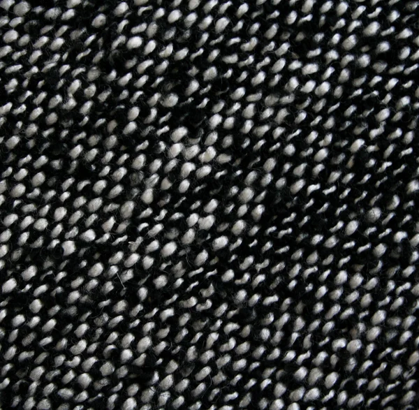 Tecido de lã preto e branco de malha como b — Fotografia de Stock