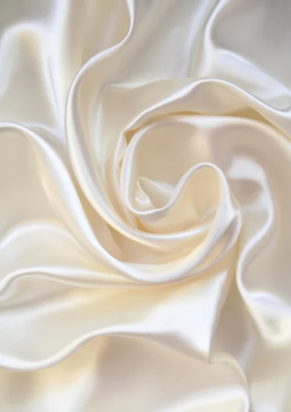 光滑优雅白色丝绸作为婚礼 bac — 图库照片